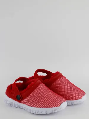 Slippers Stylish Women's Faux Fur Textured Slippers,Red