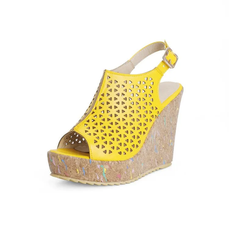 Women's High Heel Platform Wedges Sandals Unisex-adult Echo Slide