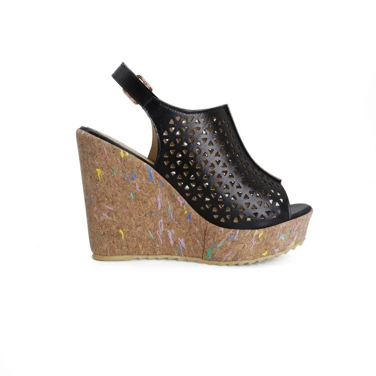 Women's High Heel Platform Wedges Sandals Bunny Slippers Dti