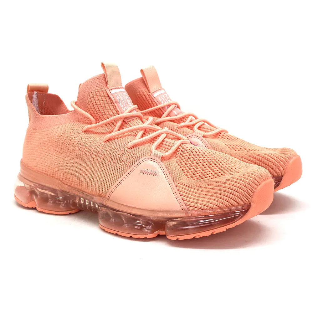 Women's Knitted Running Shoes,Peach Running Shoes Bristol