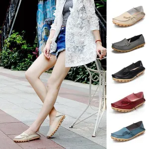 Women's Leather Loafers Moccasins Platform Loafers