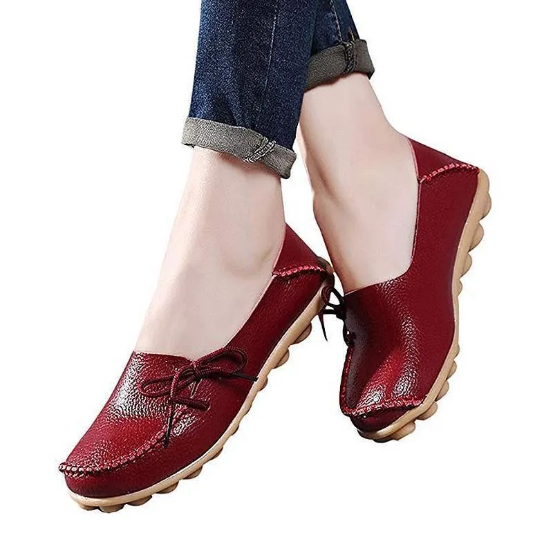Women's Leather Loafers Moccasins Water Shoes Loafers