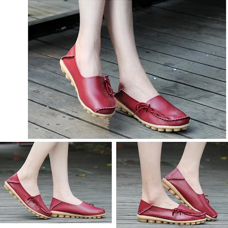 Loafers Summer Women's Leather Loafers Moccasins