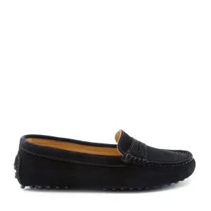 Loafers With Suits Women's Penny Driving Loafers, black suede