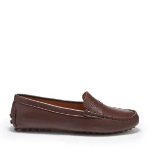 Women's Penny Driving Loafers, brown leather Loafers For Men