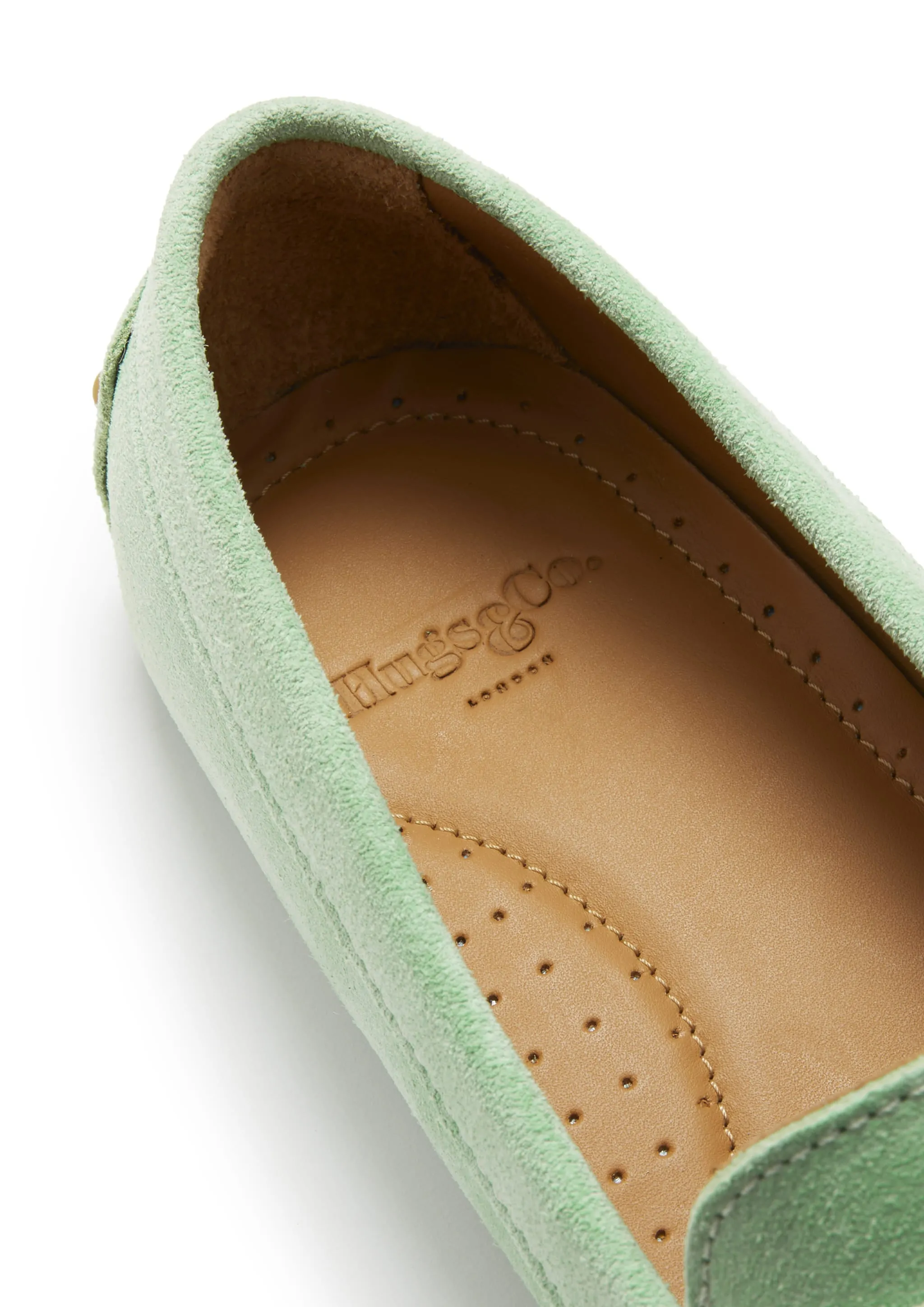 Women's Penny Driving Loafers, lagoon green suede Loafers Restaurant