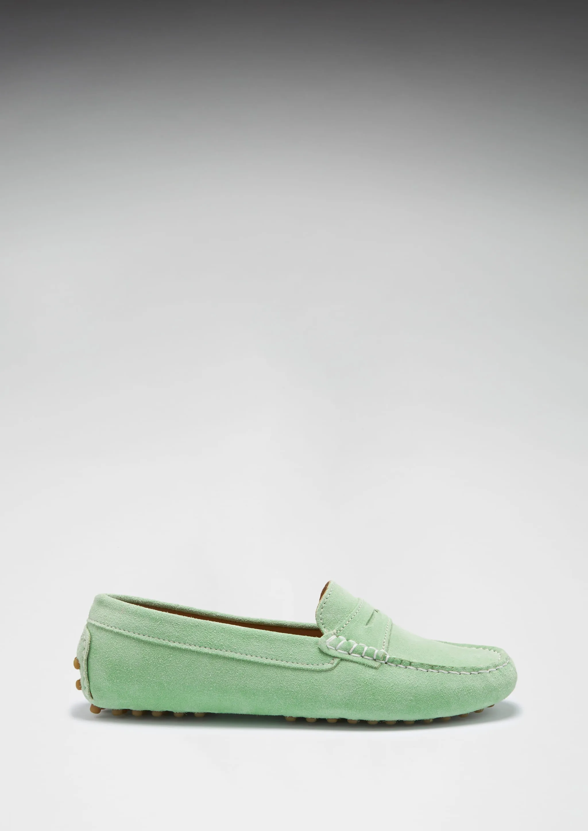 Canal Loafers Women's Penny Driving Loafers, lagoon green suede
