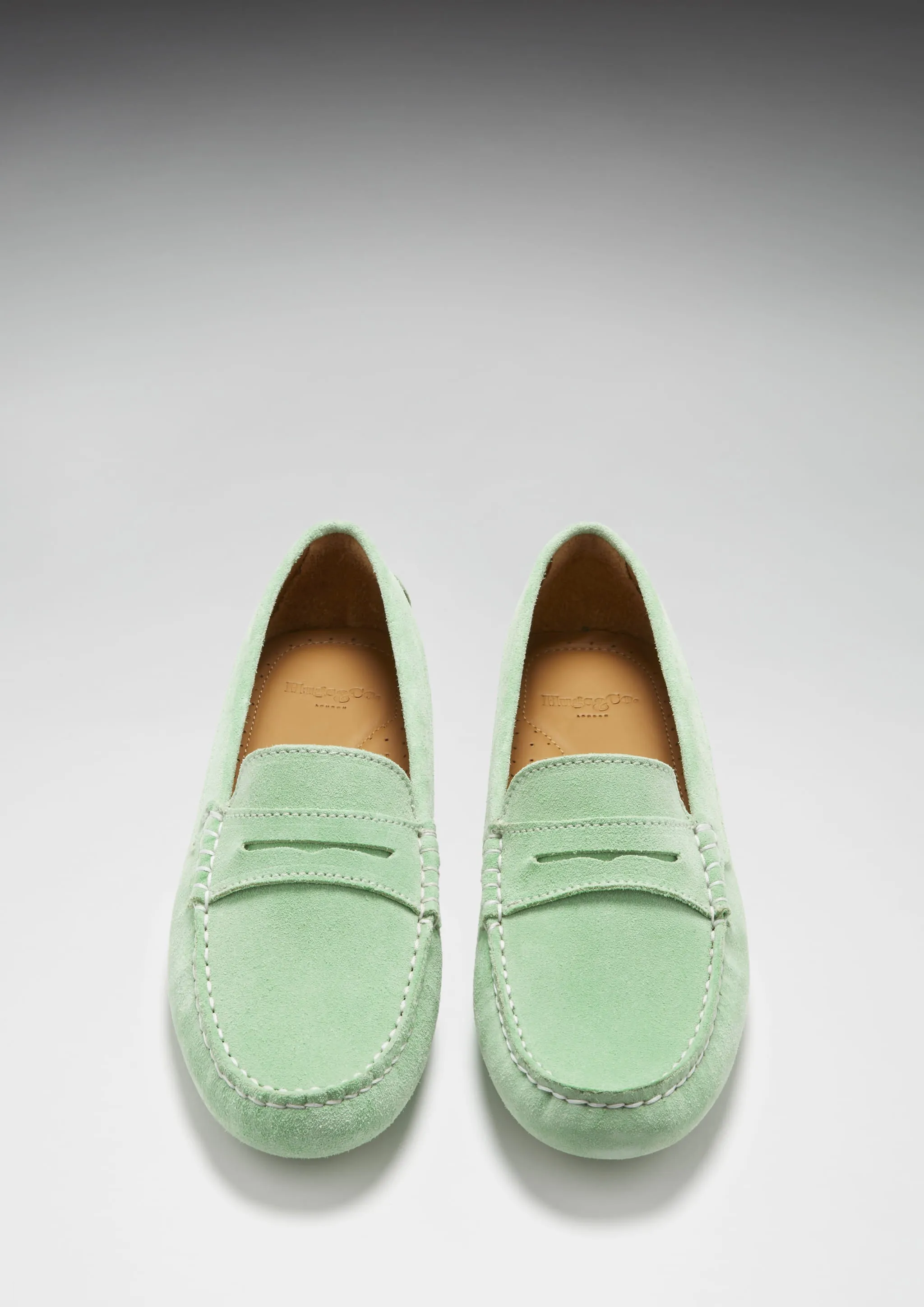 Clarks Chunky Loafers Women's Penny Driving Loafers, lagoon green suede