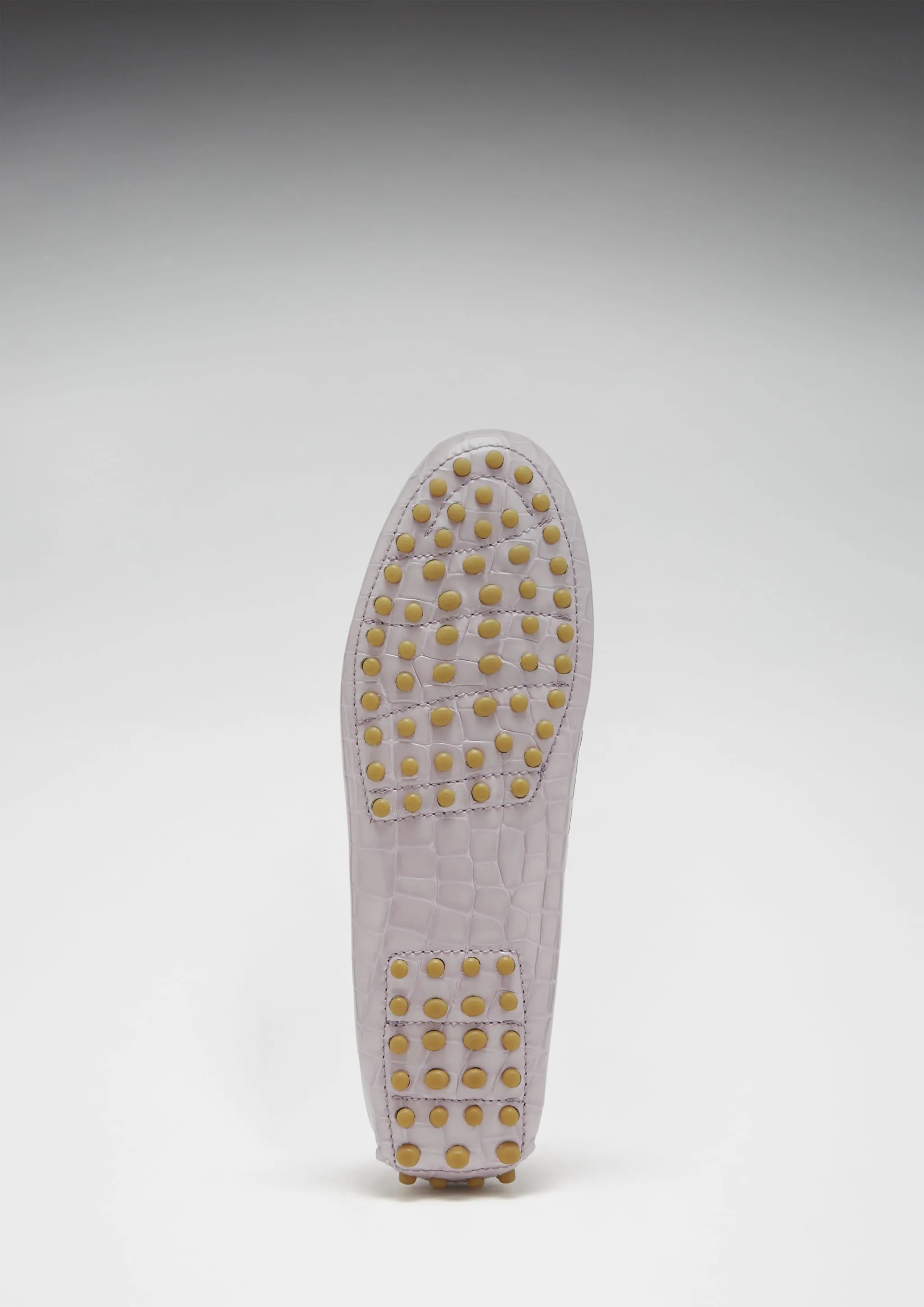 Moccasins And Loafers Women's Penny Driving Loafers, lilac croc print patent leather