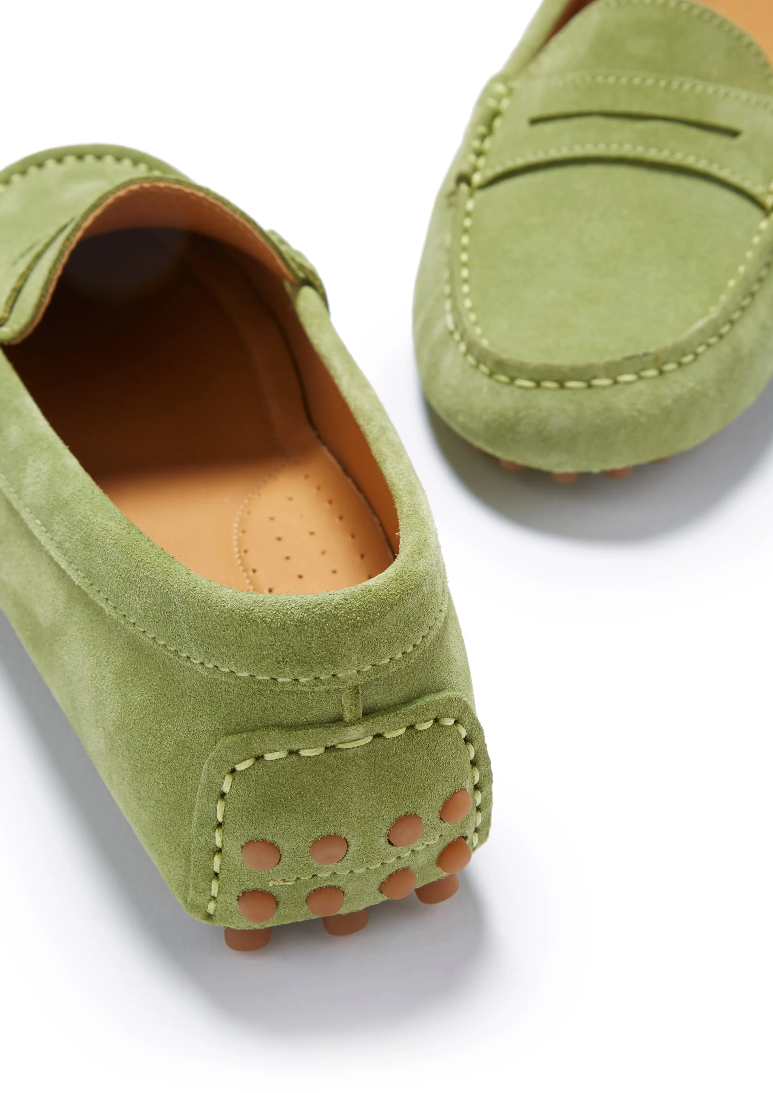 Women's Penny Driving Loafers, olive green Mia Loafers