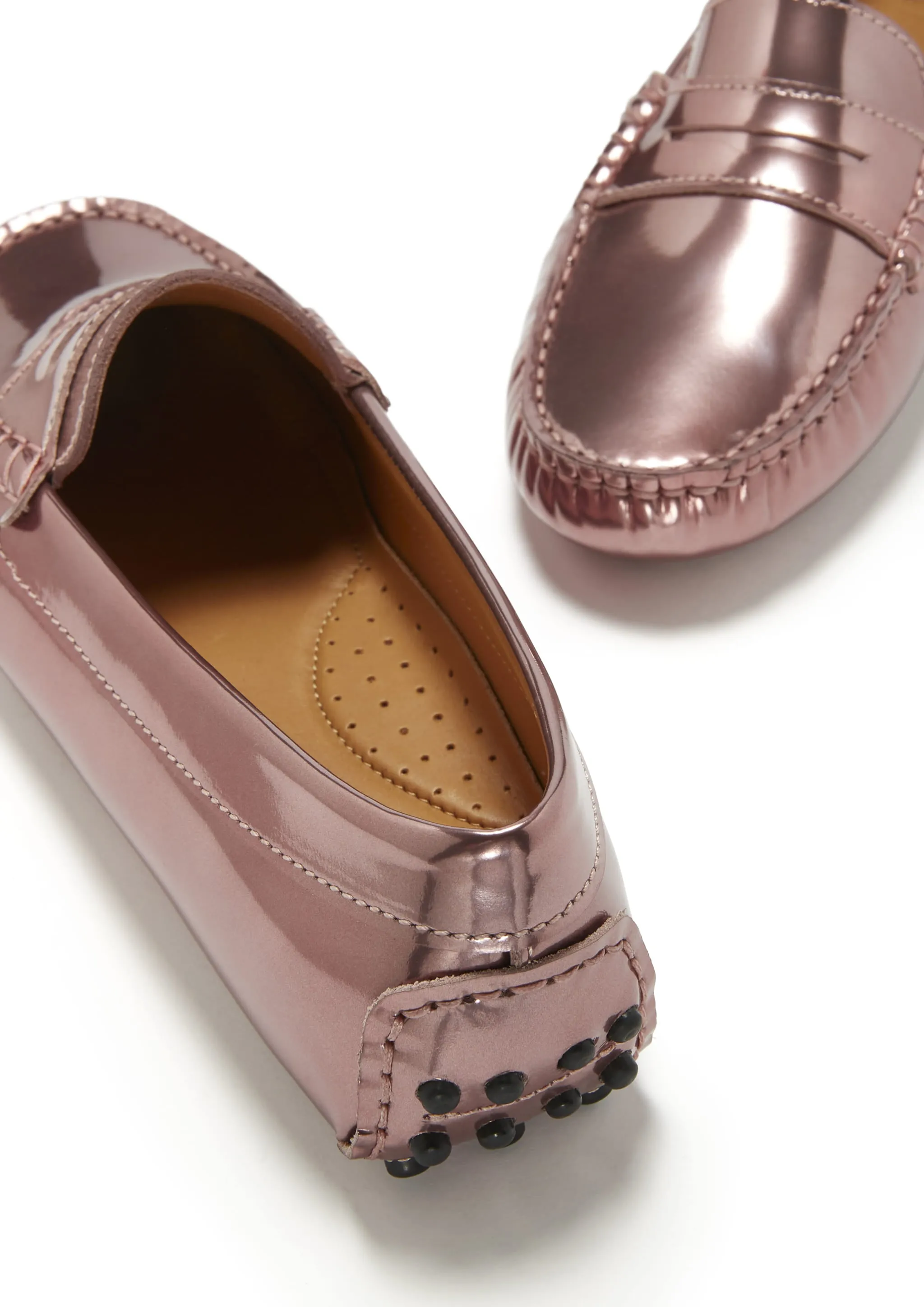 Women's Penny Driving Loafers, rose gold patent leather Ortho Loafers