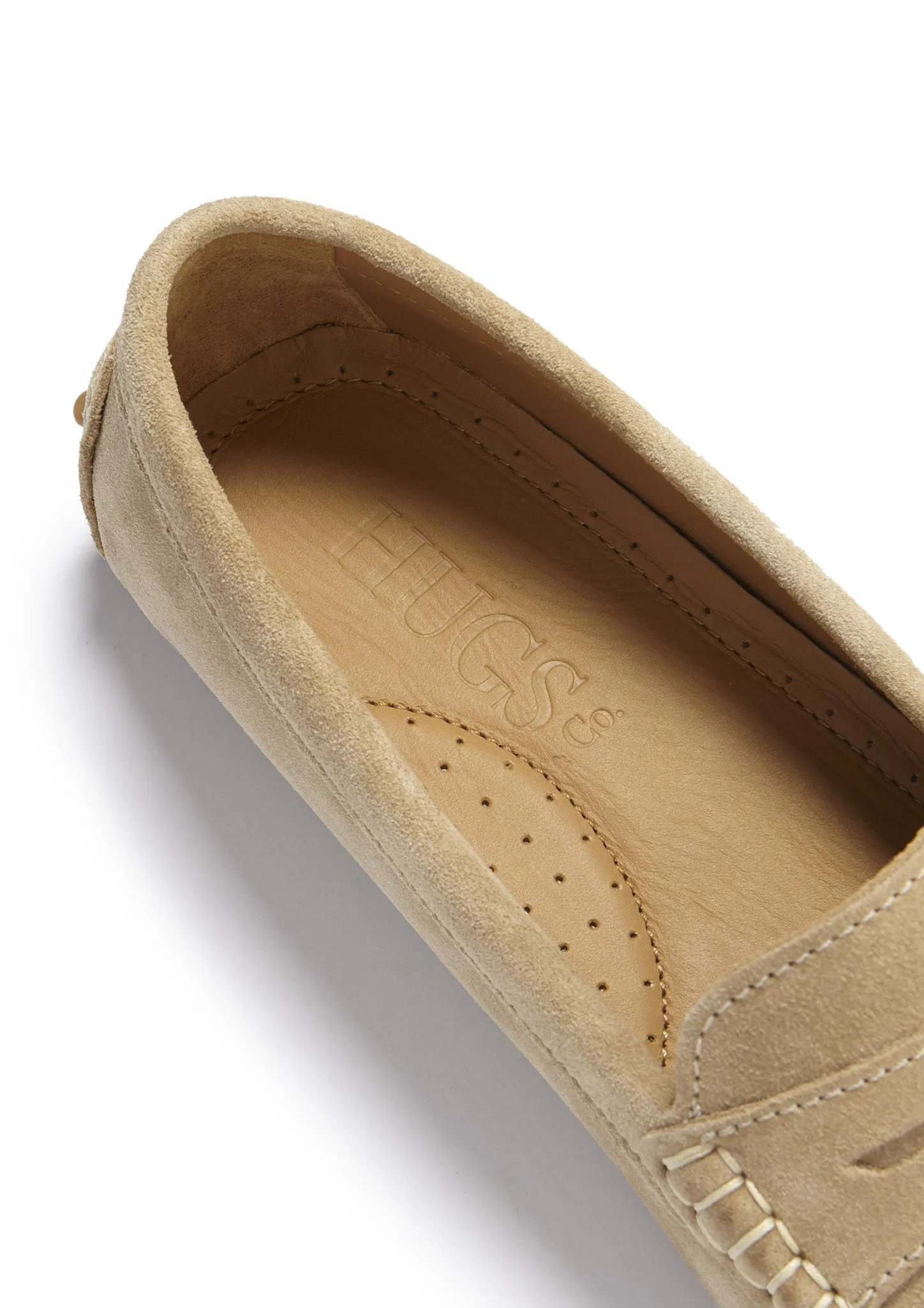 Women's Penny Driving Loafers, taupe suede Earth Spirit Loafers