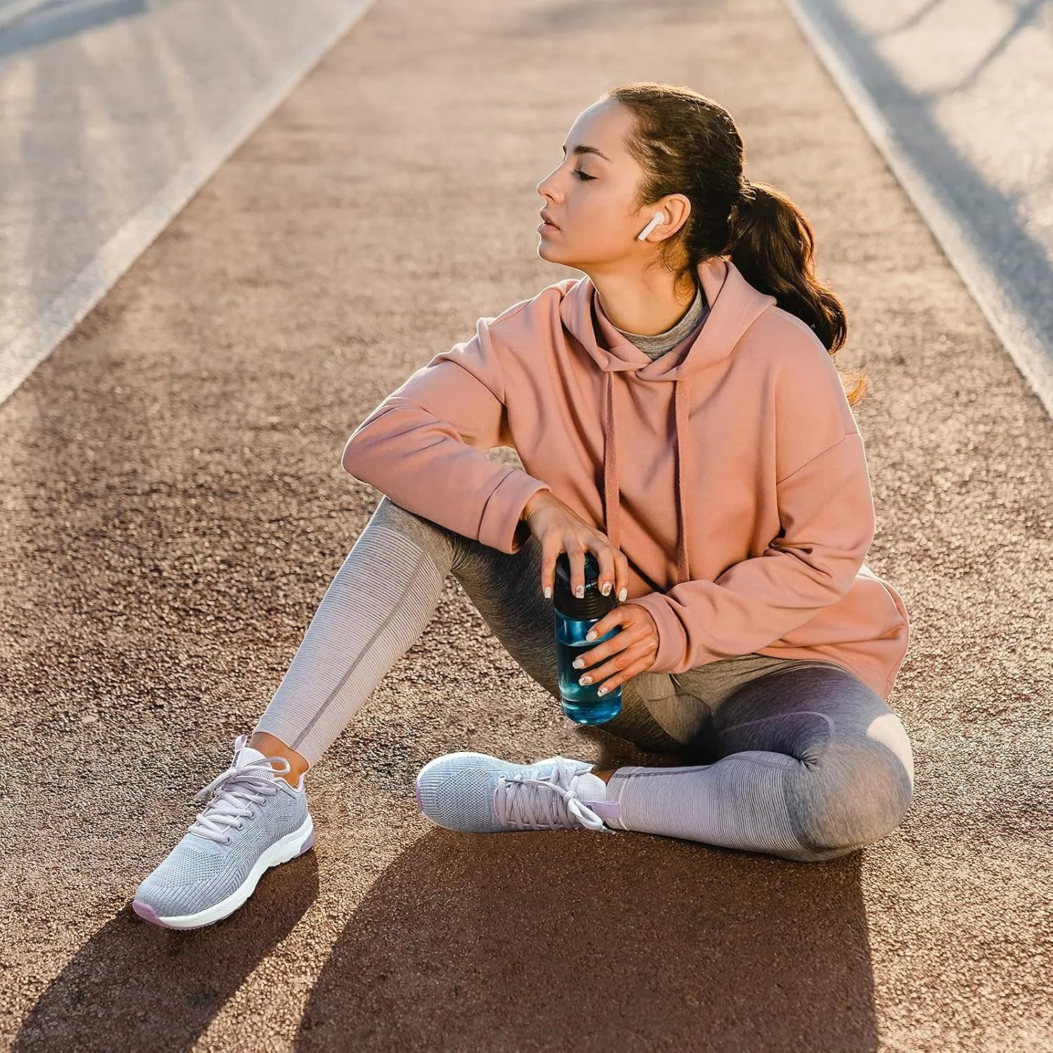 Pegasus Running Shoe Women'S Running Sneakers Tennis Shoes - Slip on Walking Casual Breathable Air Cushion Fashion Lightweight Shoes for Women Purple