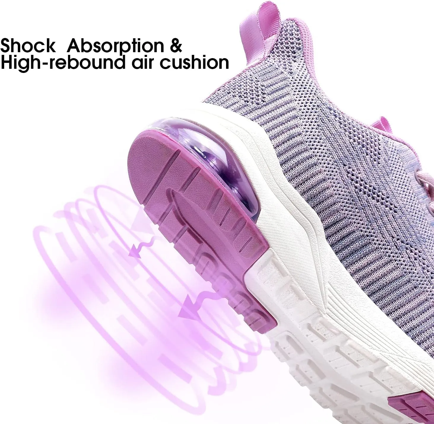 Running Best Jogging Shoes Under $75 Women'S Running Sneakers Tennis Shoes - Slip on Walking Casual Breathable Air Cushion Fashion Lightweight Shoes for Women Purple