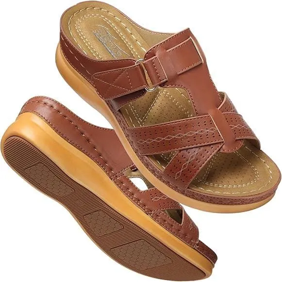 Womens Sandals Slip Leather Slippers Comfortable Dress Walking Shoes    2128 Trooper Slippers