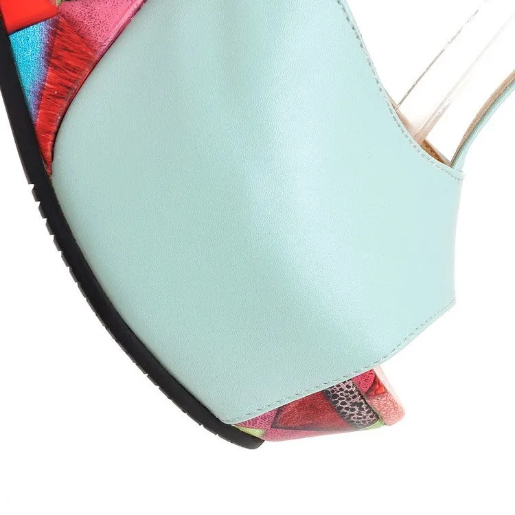 Sandals That Are Good For Your Feet Women's T Strap Platform Wedges High Heel Sandals