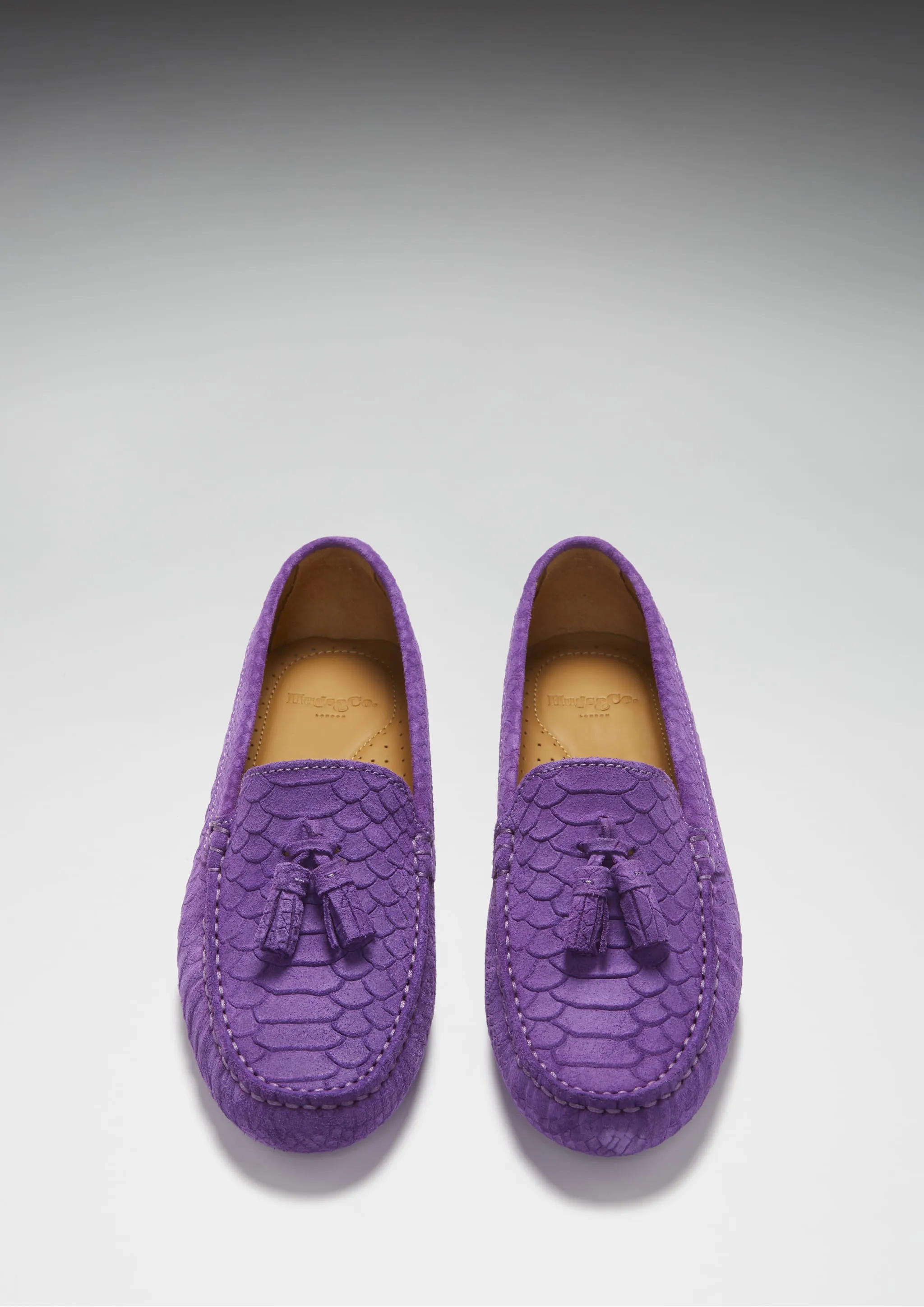 Alexander Wang Loafers Women's Tasselled Driving Loafers, purple embossed suede