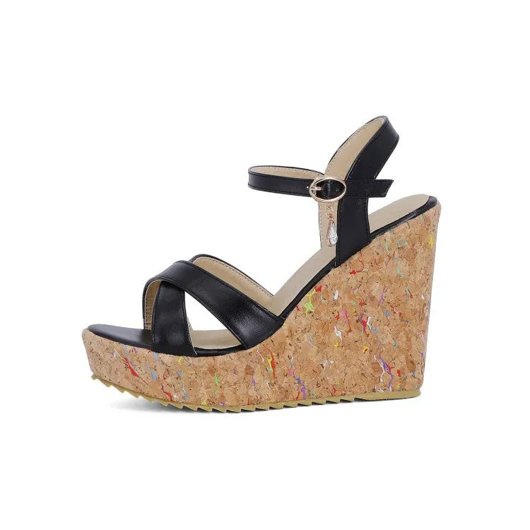 Moroccan Babouche Slippers Women's Wedges Platform Sandals