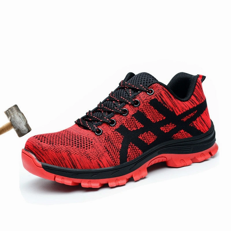 Hot indestructible Safety Shoes Mens Steel Toe Covers Working Shoes Breathable Summer Tooling Boots Protect Footwear 2018 XX-338 Best Flat Squat Shoes