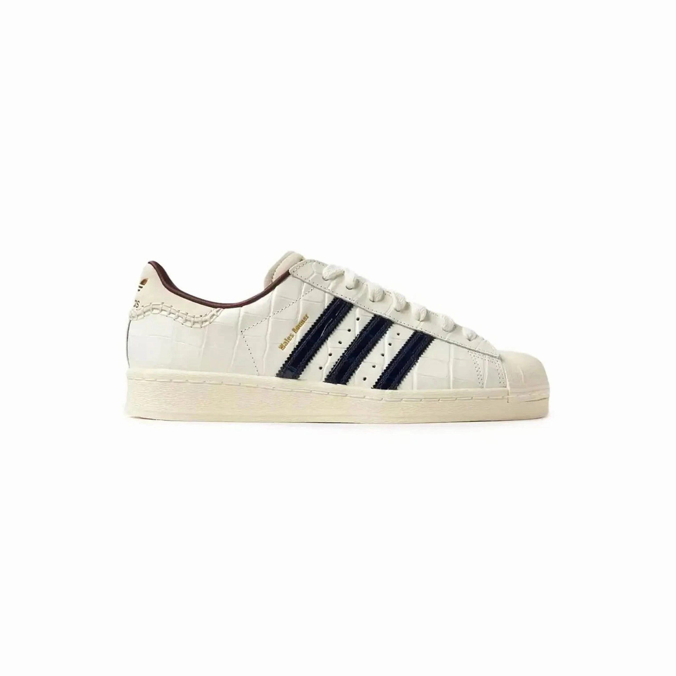 x Wales Bonner Superstar Sneakers (Wonder White/Collegiate Navy/Night Red) Adidas Limited Edition Shoes