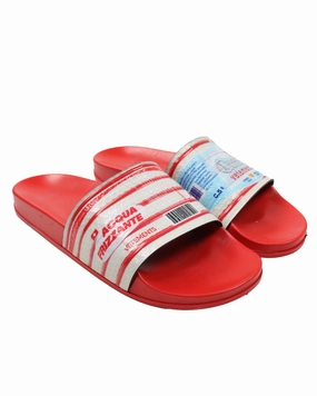 Foot Sandals "Water Bottle Print" Slides