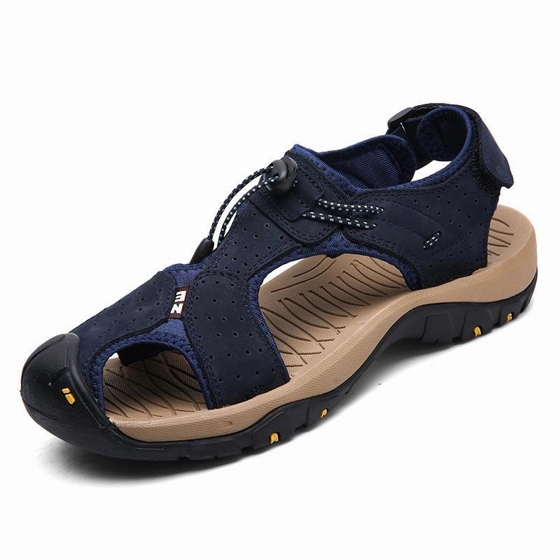 Men's Summer Outdoor Beach Sandals Strappy Wedge Heel Sandals