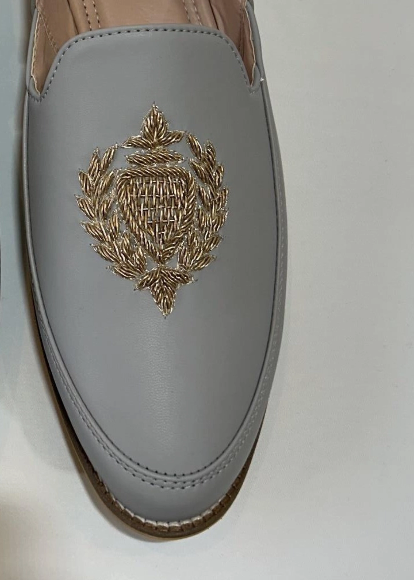 Steel Toe Loafers GREY HANDWORK SHOES FOR MEN