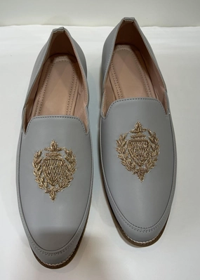 GREY HANDWORK SHOES FOR MEN Paul Stuart Loafers