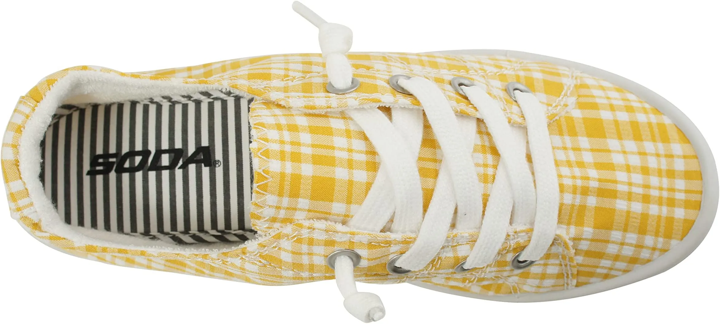 ZIG-S Mustard Plaid Soda Janelle Loafers