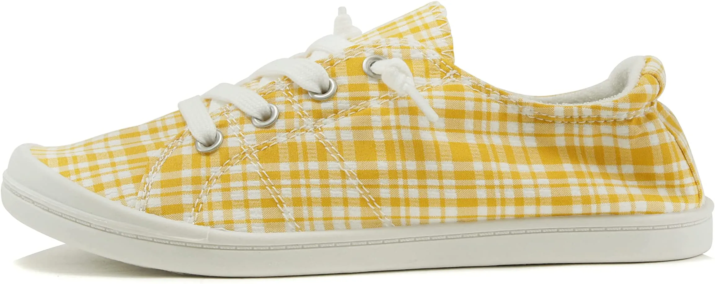 Loafers Rubber Sole ZIG-S Mustard Plaid Soda