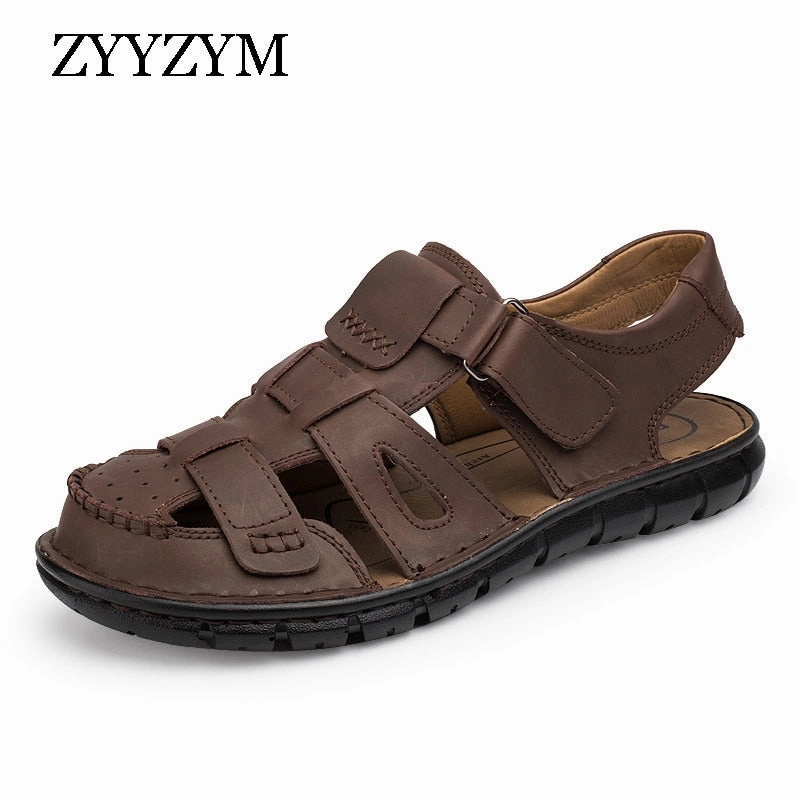 Sandals Halcyon Beach All Inclusive ZYYZYM Men Sandals 2020 Summer New Arrival Genuine Leather Casual Fashion Sports Sandals Soft Men Wading Outdoors Beach Sandals